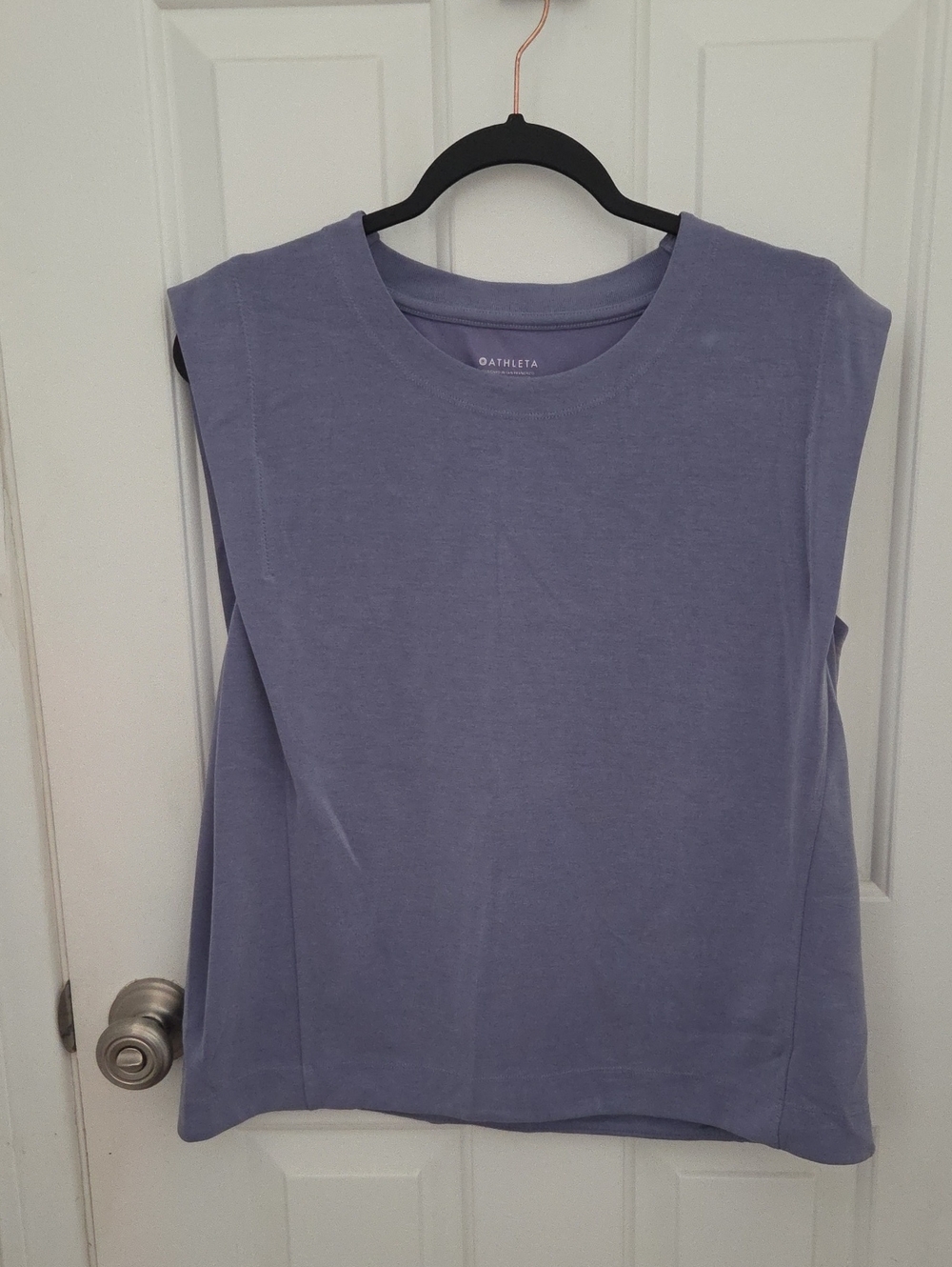 Athleta Lavender-Blue Muscle Tee Tank Top